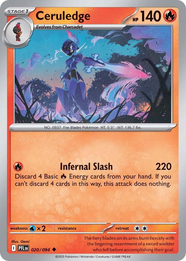Ceruledge (020/094) [Mega Evolution: Phantasmal Flames] | Infinity Cards & Collectibles