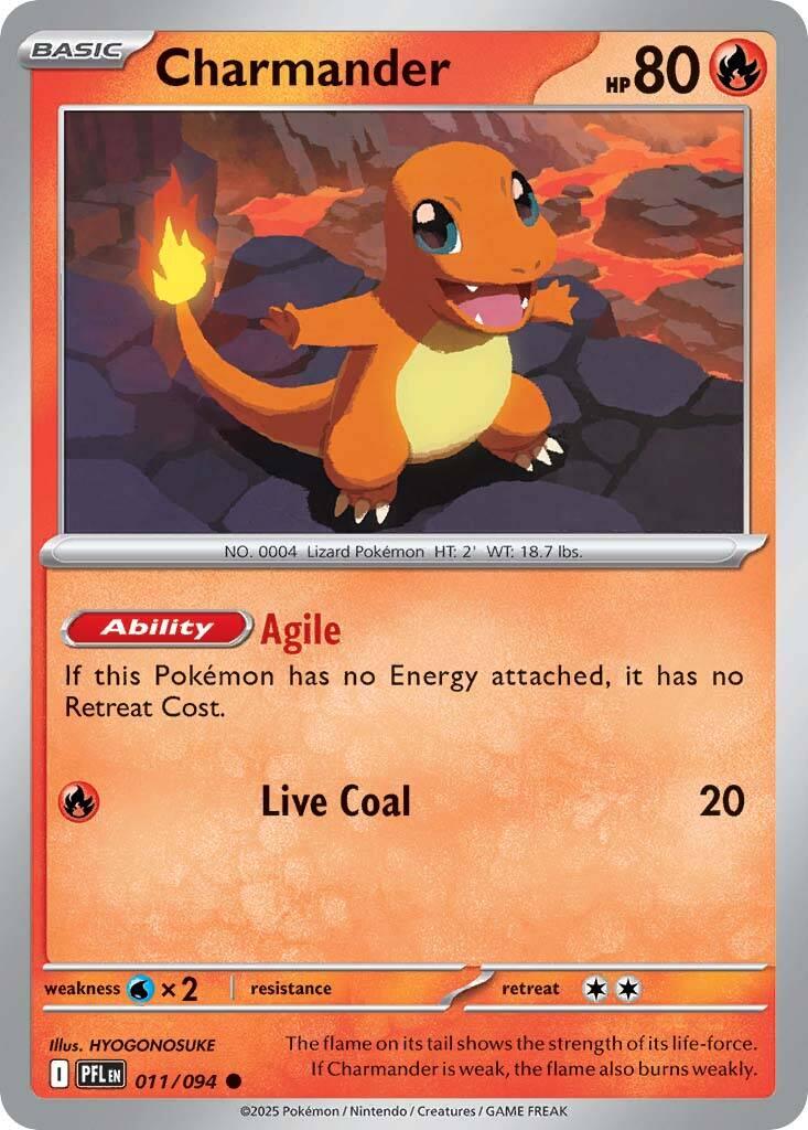 Charmander (011/094) [Mega Evolution: Phantasmal Flames] | Infinity Cards & Collectibles