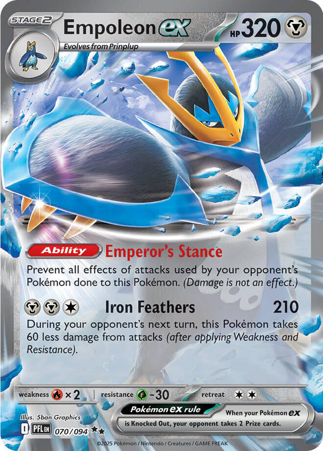 Empoleon ex (070/094) [Mega Evolution: Phantasmal Flames] | Infinity Cards & Collectibles