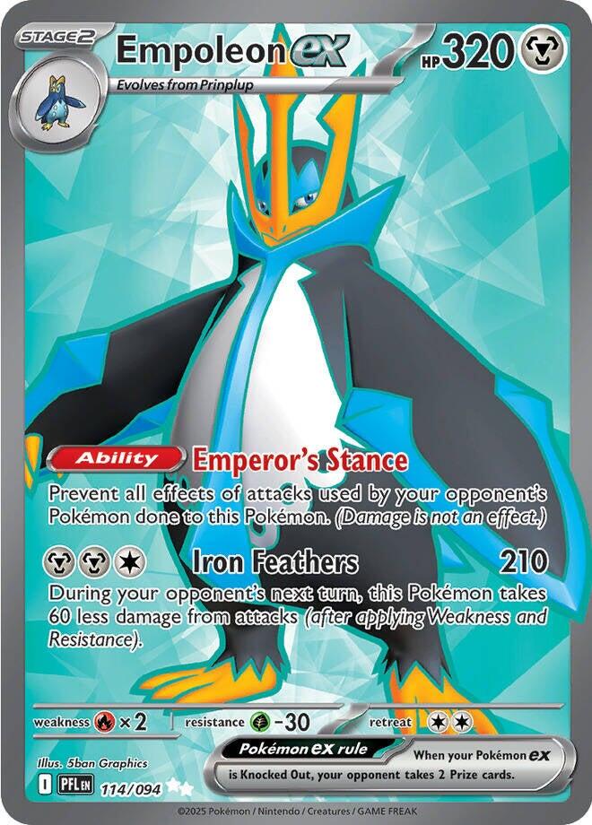 Empoleon ex (114/094) [Mega Evolution: Phantasmal Flames] | Infinity Cards & Collectibles
