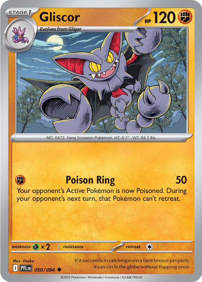 Gliscor (050/094) [Mega Evolution: Phantasmal Flames] | Infinity Cards & Collectibles