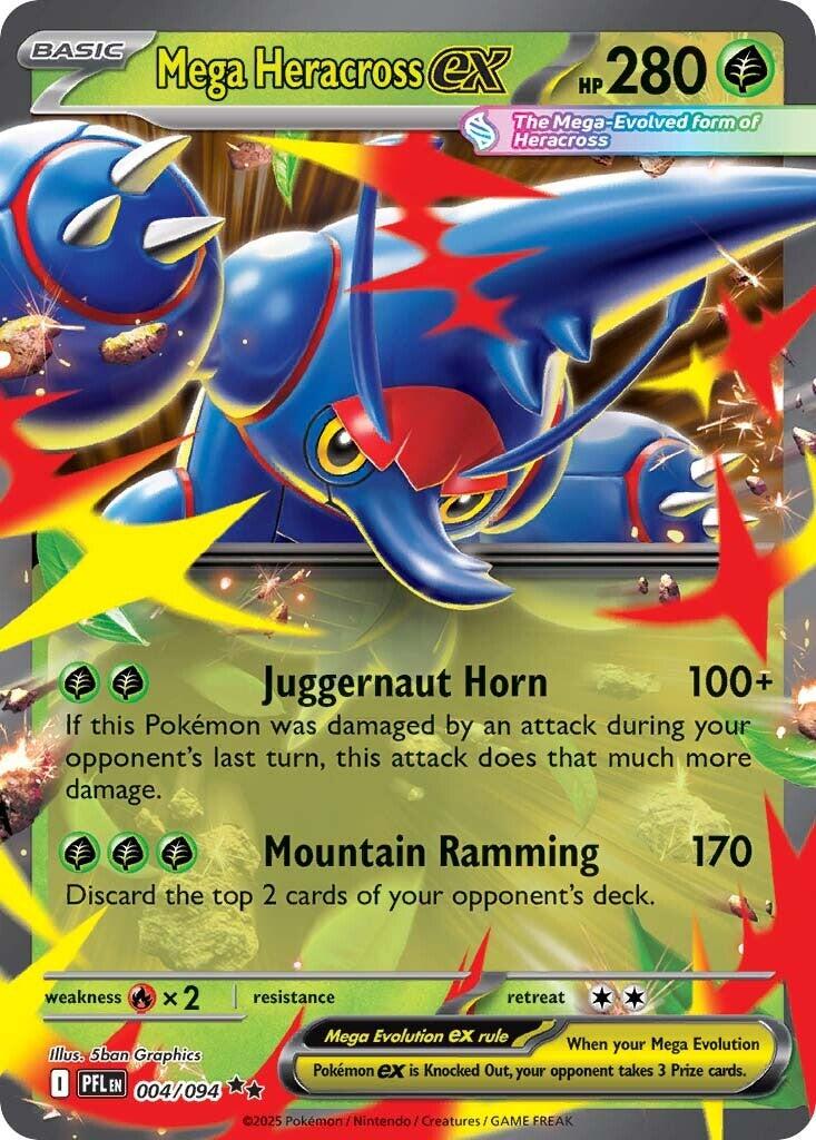 Mega Heracross ex (004/094) [Mega Evolution: Phantasmal Flames] | Infinity Cards & Collectibles