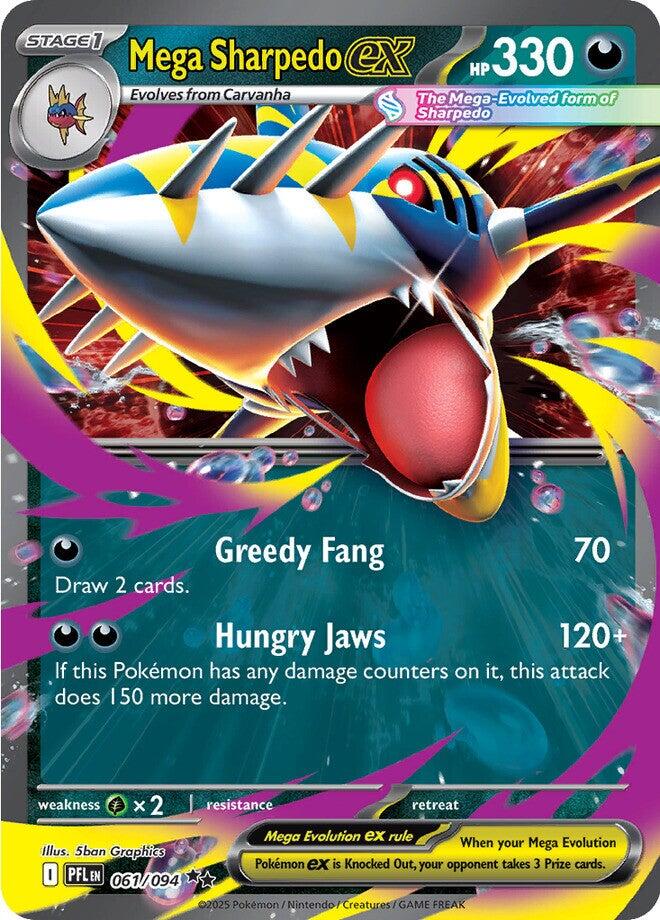 Mega Sharpedo ex (061/094) [Mega Evolution: Phantasmal Flames] | Infinity Cards & Collectibles
