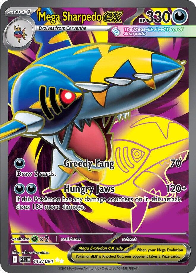 Mega Sharpedo ex (113/094) [Mega Evolution: Phantasmal Flames] | Infinity Cards & Collectibles