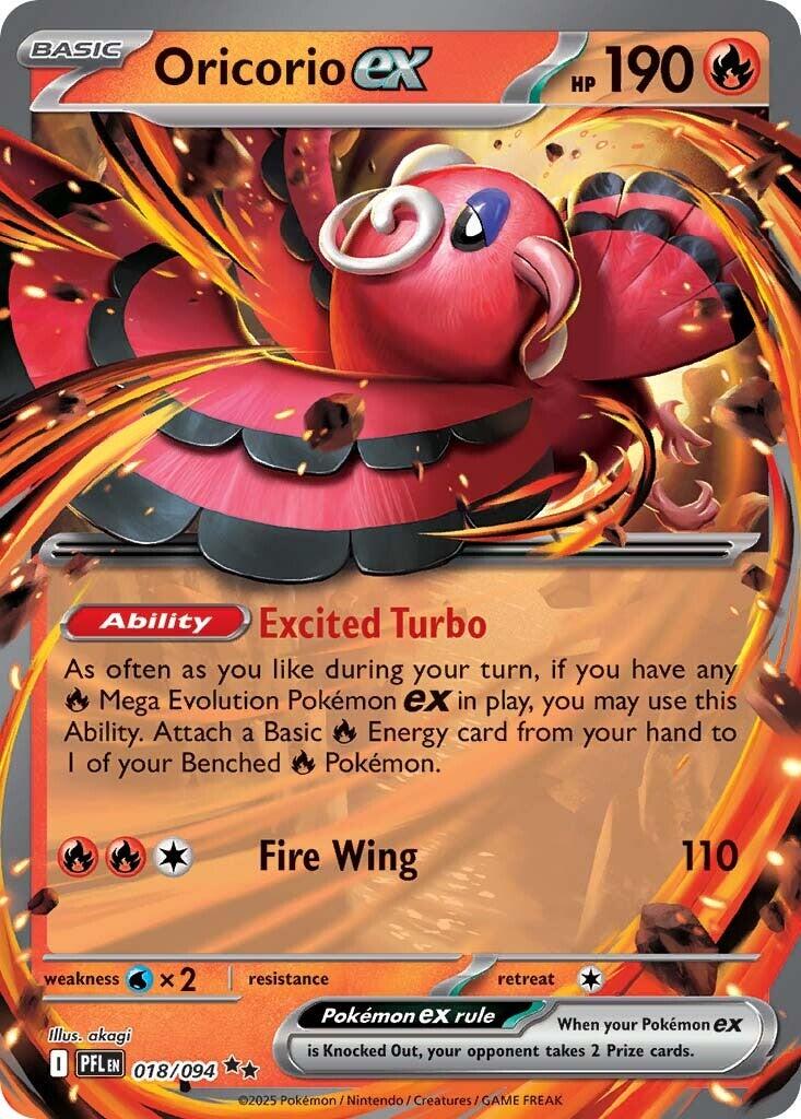 Oricorio ex (018/094) [Mega Evolution: Phantasmal Flames] | Infinity Cards & Collectibles