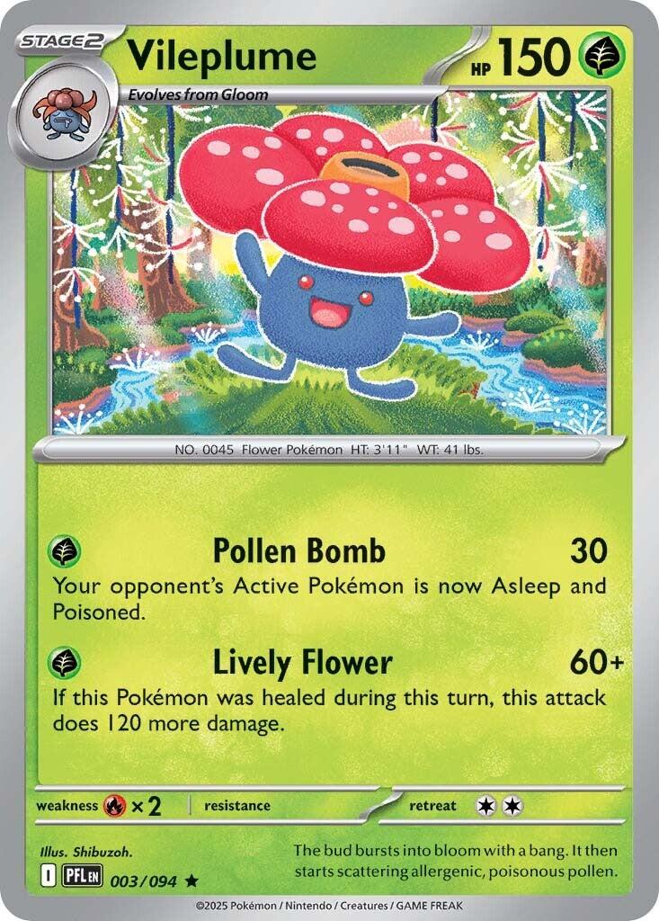 Vileplume (003/094) [Mega Evolution: Phantasmal Flames] | Infinity Cards & Collectibles