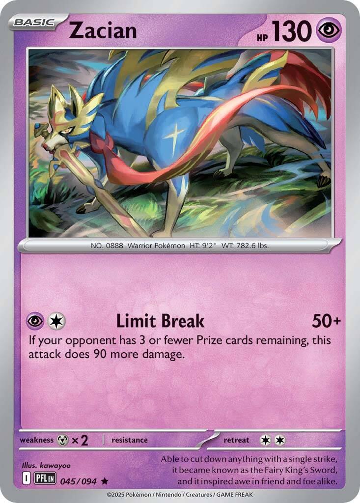 Zacian (045/094) [Mega Evolution: Phantasmal Flames] | Infinity Cards & Collectibles