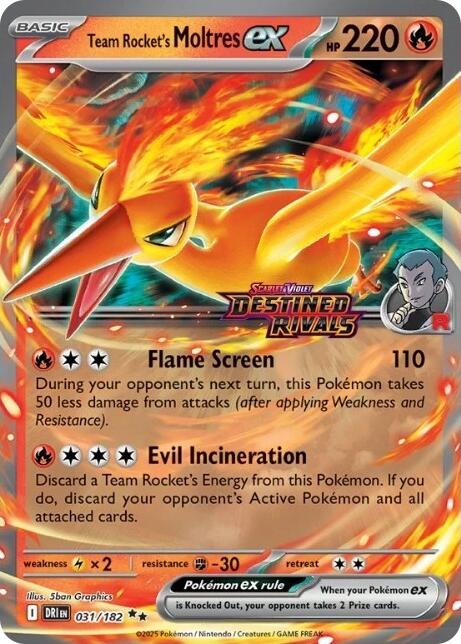 Team Rocket's Moltres ex (031/182) (Destined Rivals Stamp) [Miscellaneous Cards] | Infinity Cards & Collectibles