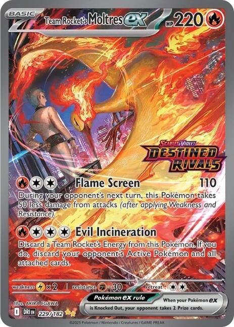 Team Rocket's Moltres ex (229/182) (Destined Rivals Stamp) [Miscellaneous Cards] | Infinity Cards & Collectibles