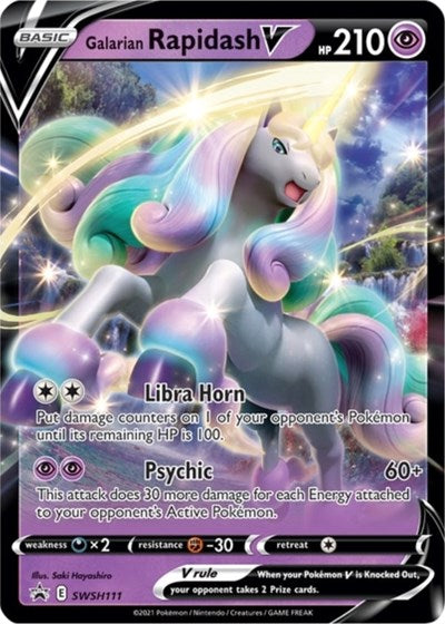 Galarian Rapidash V (SWSH111) (Jumbo Card) [Sword & Shield: Black Star Promos] | Infinity Cards & Collectibles
