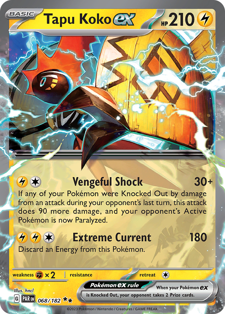 Tapu Koko ex (068/182) [Scarlet & Violet: Paradox Rift] | Infinity Cards & Collectibles