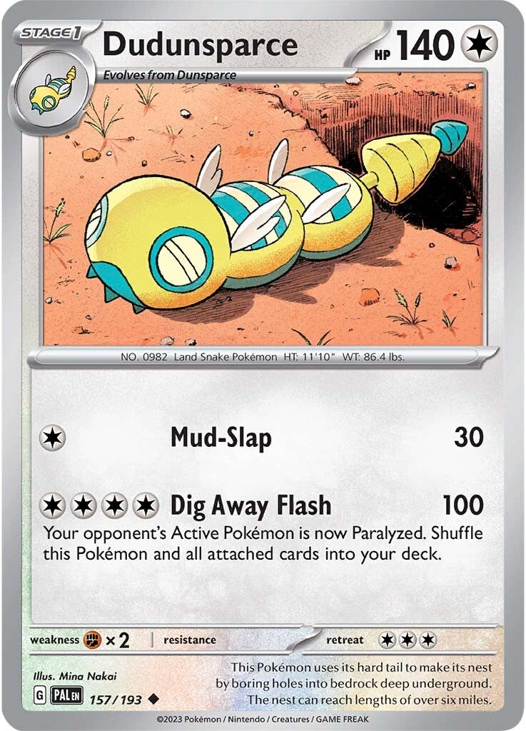 Dudunsparce (157/193) [Scarlet & Violet: Paldea Evolved] | Infinity Cards & Collectibles