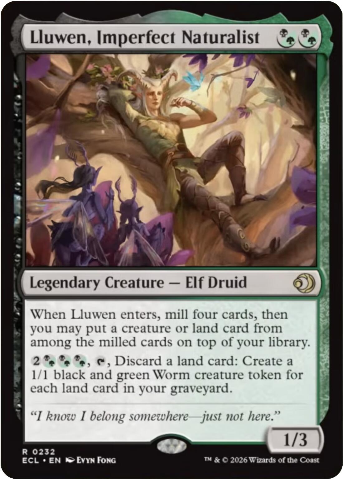 Lluwen, Imperfect Naturalist [Lorwyn Eclipsed] | Infinity Cards & Collectibles