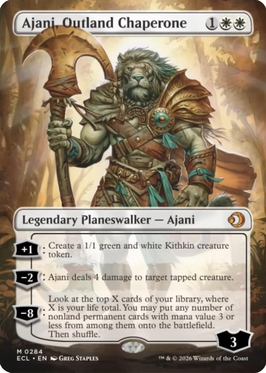 Ajani, Outland Chaperone (Borderless) [Lorwyn Eclipsed] | Infinity Cards & Collectibles