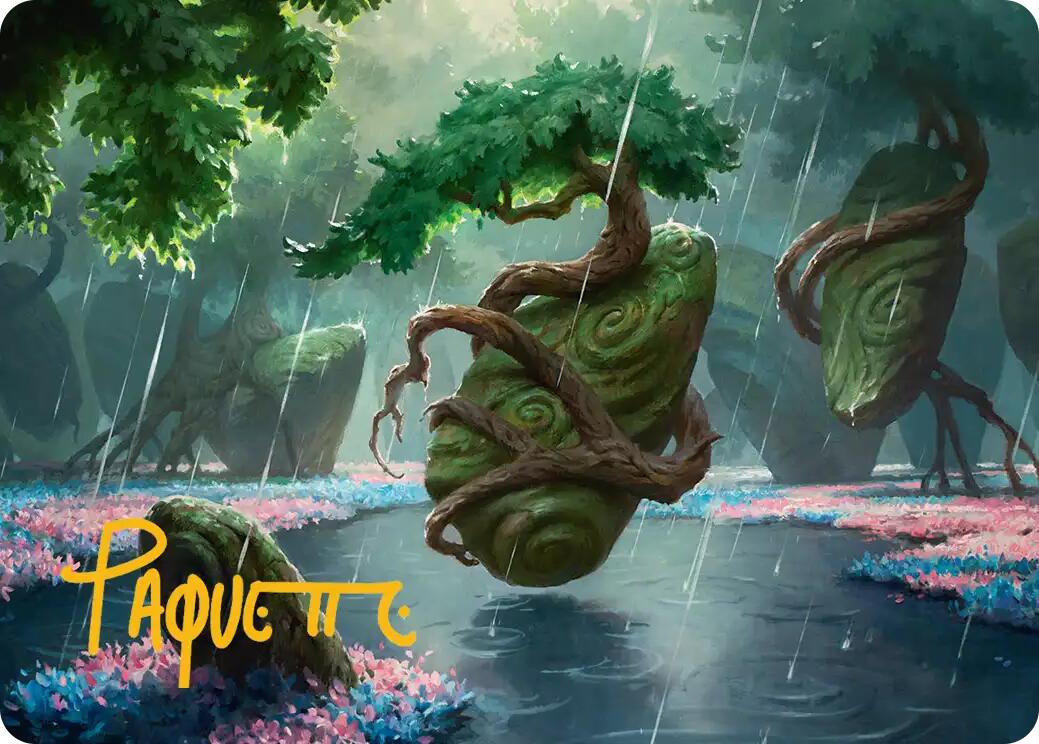 Rain-Slicked Copse Art Card (Gold-Stamped Signature) [Lorwyn Eclipsed Art Series] | Infinity Cards & Collectibles