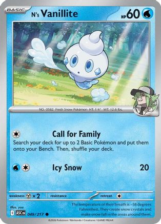 N's Vanillite (049/217) [Mega Evolution: Ascended Heroes]