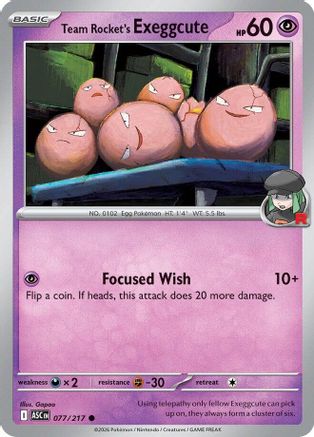 Team Rocket's  exeggcute 077  ME Ascended Heroes - Common