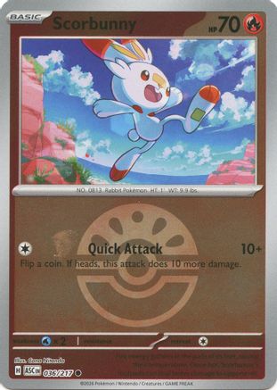 Scorbunny (036/217) (Friend Ball) [Mega Evolution: Ascended Heroes]