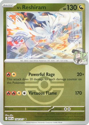N's Reshiram (154/217) (Poke Ball) [Mega Evolution: Ascended Heroes]