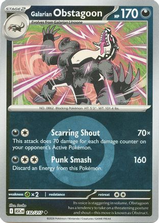 Galarian Obstagoon (132/217) (Energy Symbol Pattern) [Mega Evolution: Ascended Heroes]