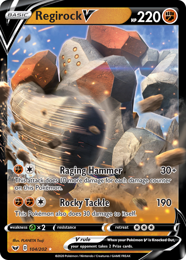 Regirock V (104/202) [Sword & Shield: Base Set] | Infinity Cards & Collectibles