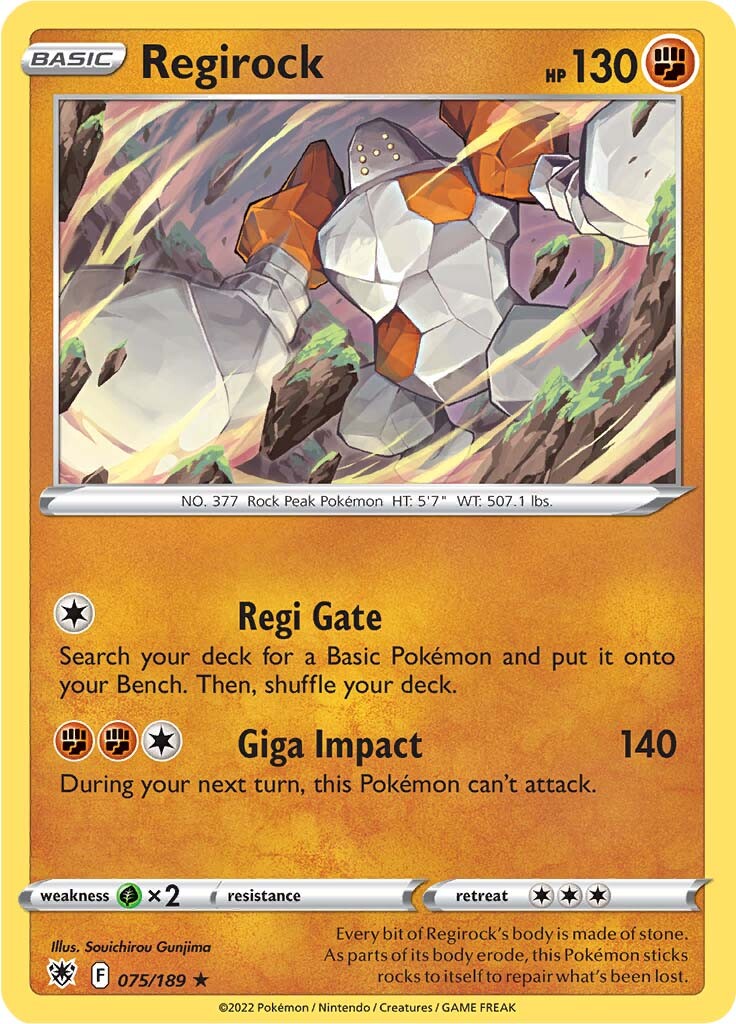 Regirock (075/189) [Sword & Shield: Astral Radiance] | Infinity Cards & Collectibles