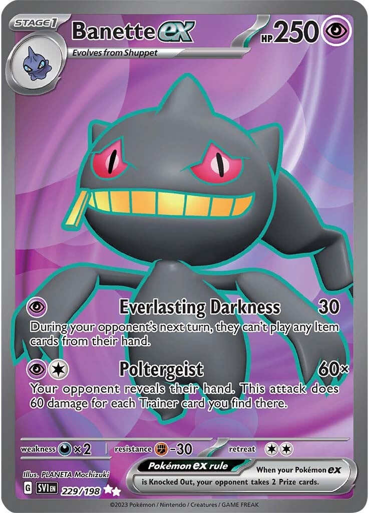 Banette ex (229/198) [Scarlet & Violet: Base Set] | Infinity Cards & Collectibles