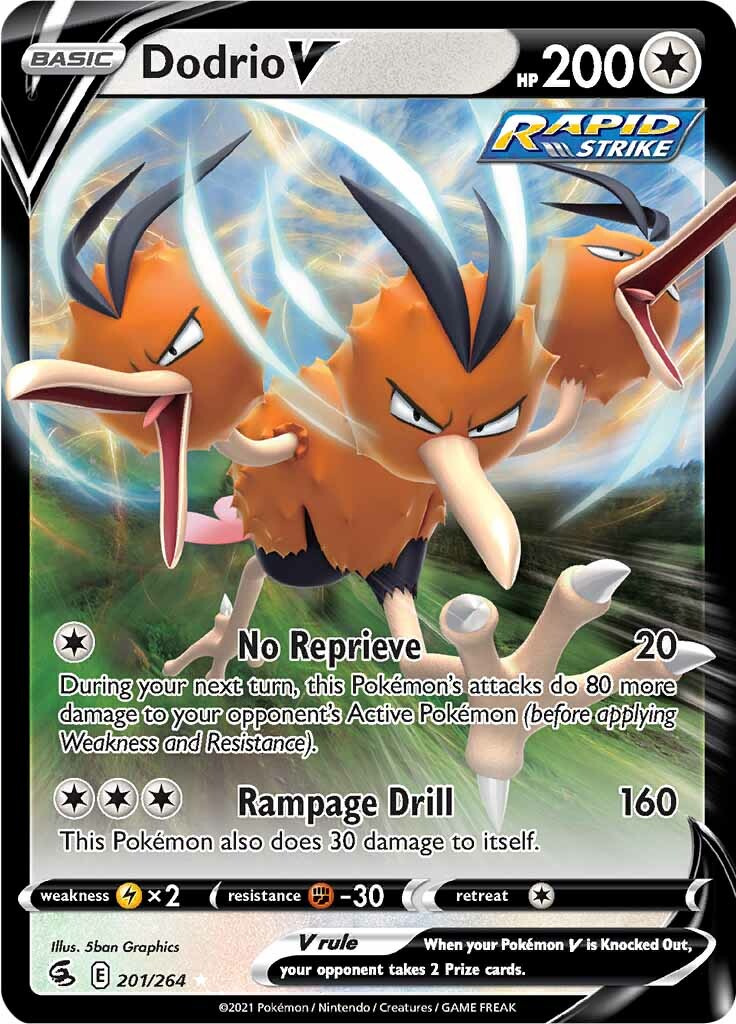 Dodrio V (201/264) [Sword & Shield: Fusion Strike] | Infinity Cards & Collectibles