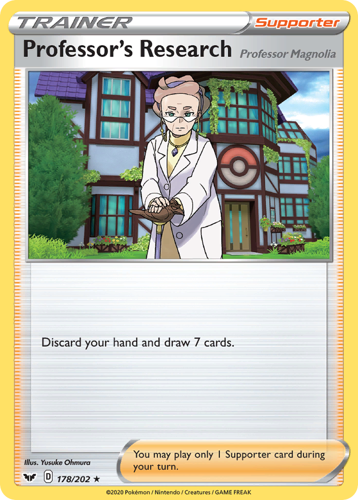 Professor's Research (178/202) (Professor Magnolia) [Sword & Shield: Base Set] | Infinity Cards & Collectibles