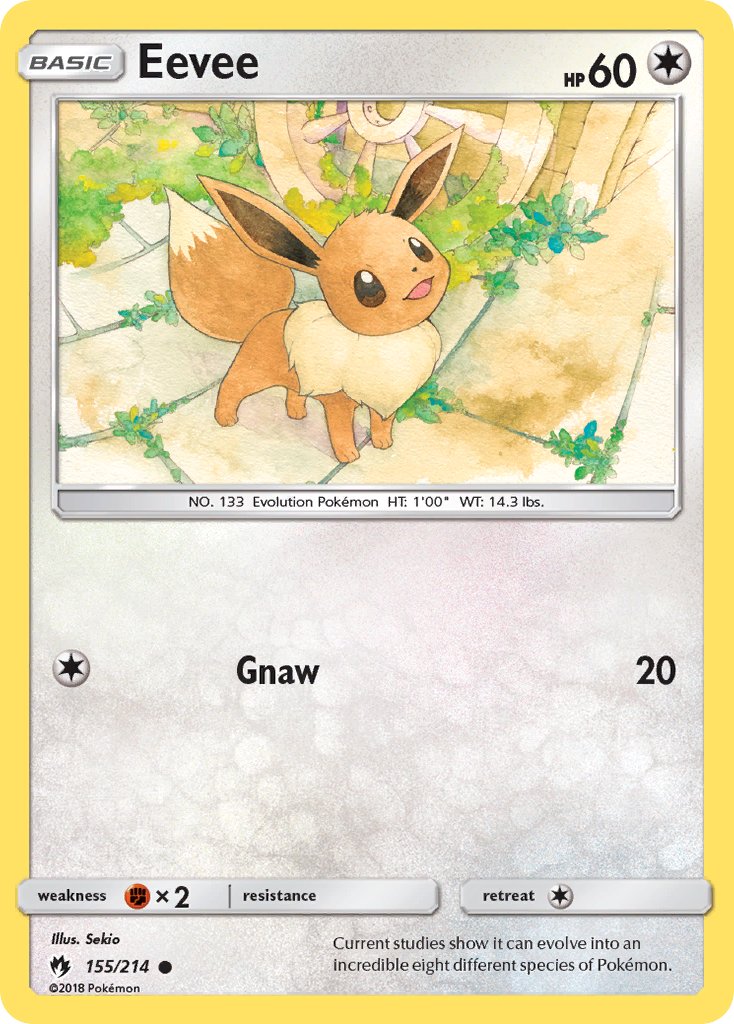 Eevee (155/214) (Let's Play, Eevee Cracked Ice Holo) (Theme Deck Exclusives) [Sun & Moon: Lost Thunder] | Infinity Cards & Collectibles