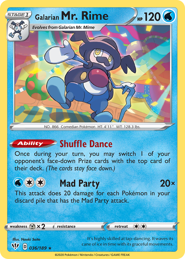 Galarian Mr. Rime (036/189) [Sword & Shield: Darkness Ablaze] | Infinity Cards & Collectibles