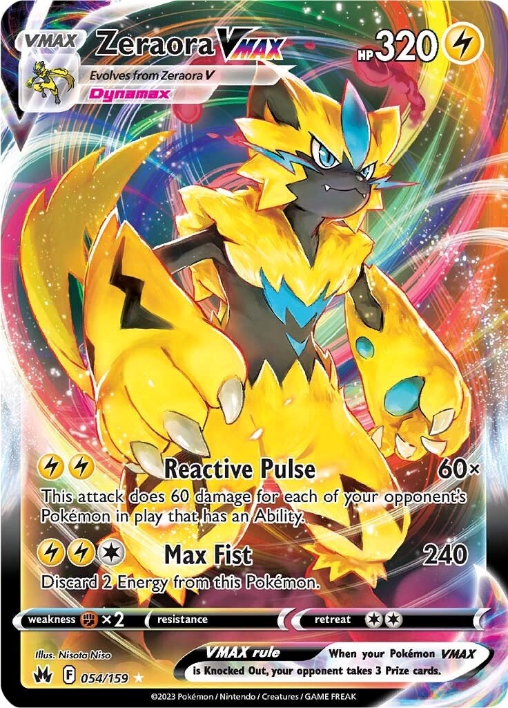 Zeraora VMAX (054/159) [Sword & Shield: Crown Zenith] | Infinity Cards & Collectibles