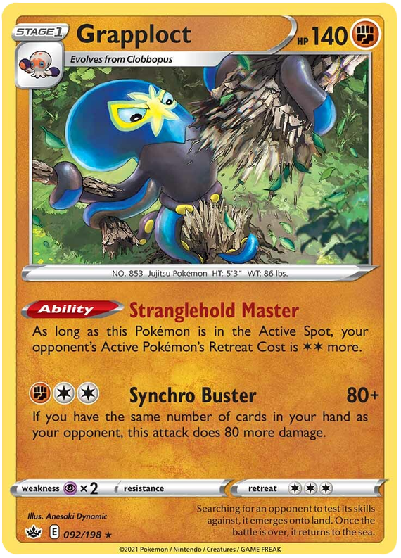 Grapploct (092/198) [Sword & Shield: Chilling Reign] | Infinity Cards & Collectibles