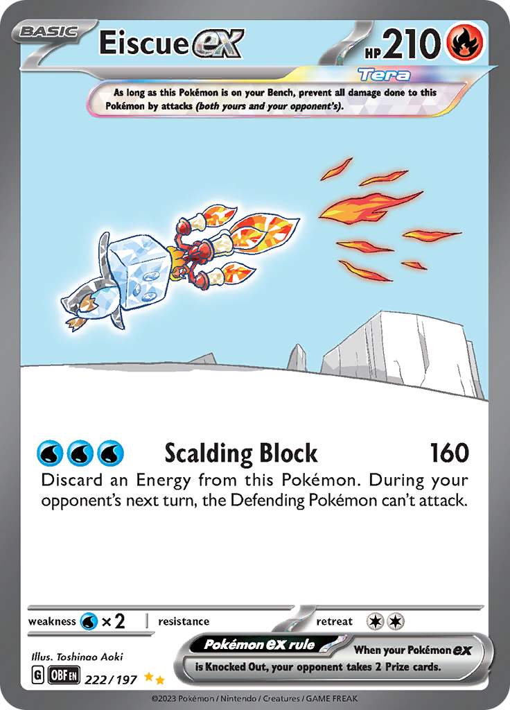 Eiscue ex (222/197) [Scarlet & Violet: Obsidian Flames] | Infinity Cards & Collectibles