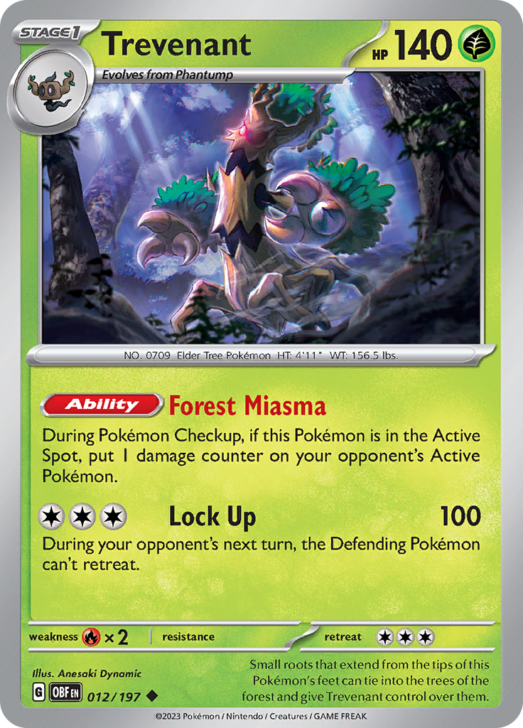 Trevenant (012/197) [Scarlet & Violet: Obsidian Flames] | Infinity Cards & Collectibles