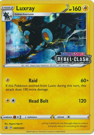 Luxray (SWSH023) (Staff Prerelease Promo) [Sword & Shield: Black Star Promos] | Infinity Cards & Collectibles