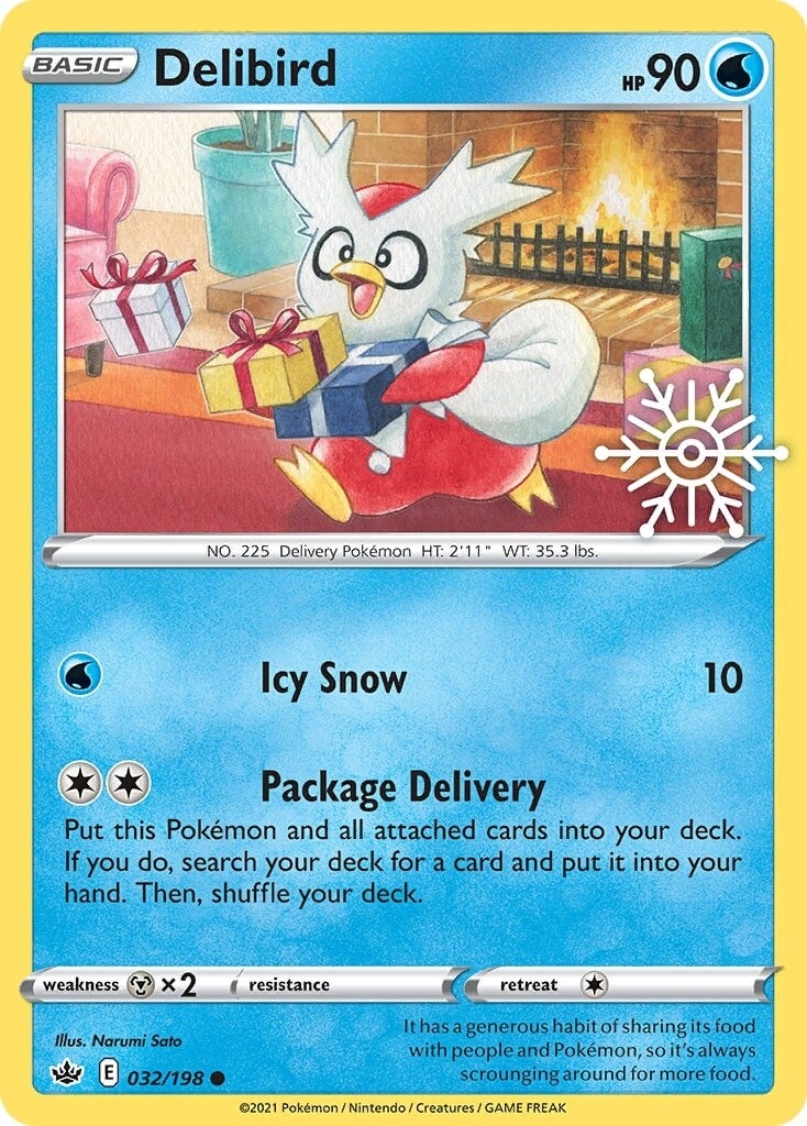 Delibird (032/198) (Holiday Calendar) [Sword & Shield: Chilling Reign] | Infinity Cards & Collectibles