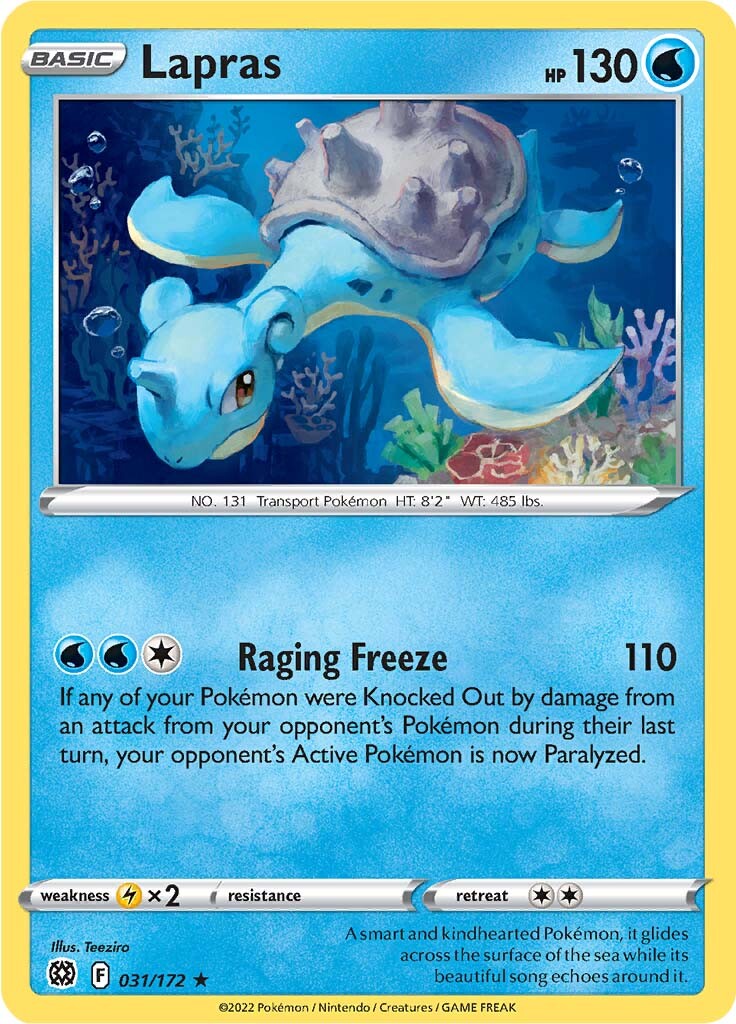 Lapras (031/172) [Sword & Shield: Brilliant Stars] | Infinity Cards & Collectibles