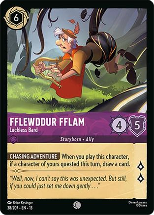 Fflewddur Fflam - Luckless Bard (38/204) - Attack of the Vine Cold Foil