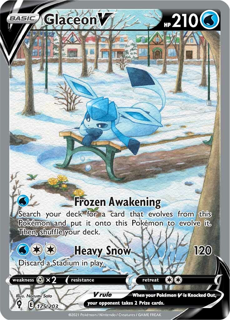 Glaceon V (175/203) [Sword & Shield: Evolving Skies] | Infinity Cards & Collectibles