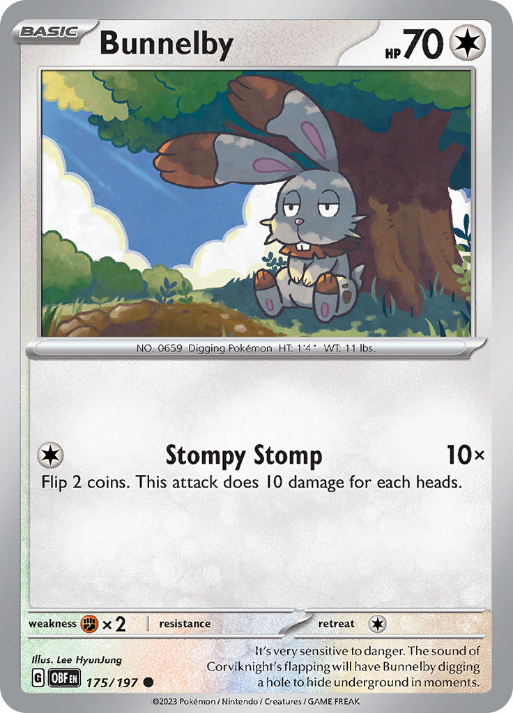 Bunnelby (175/197) [Scarlet & Violet: Obsidian Flames] | Infinity Cards & Collectibles