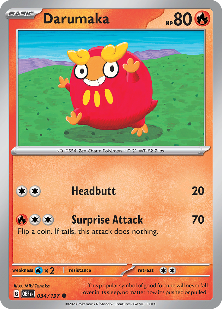 Darumaka (034/197) [Scarlet & Violet: Obsidian Flames] | Infinity Cards & Collectibles