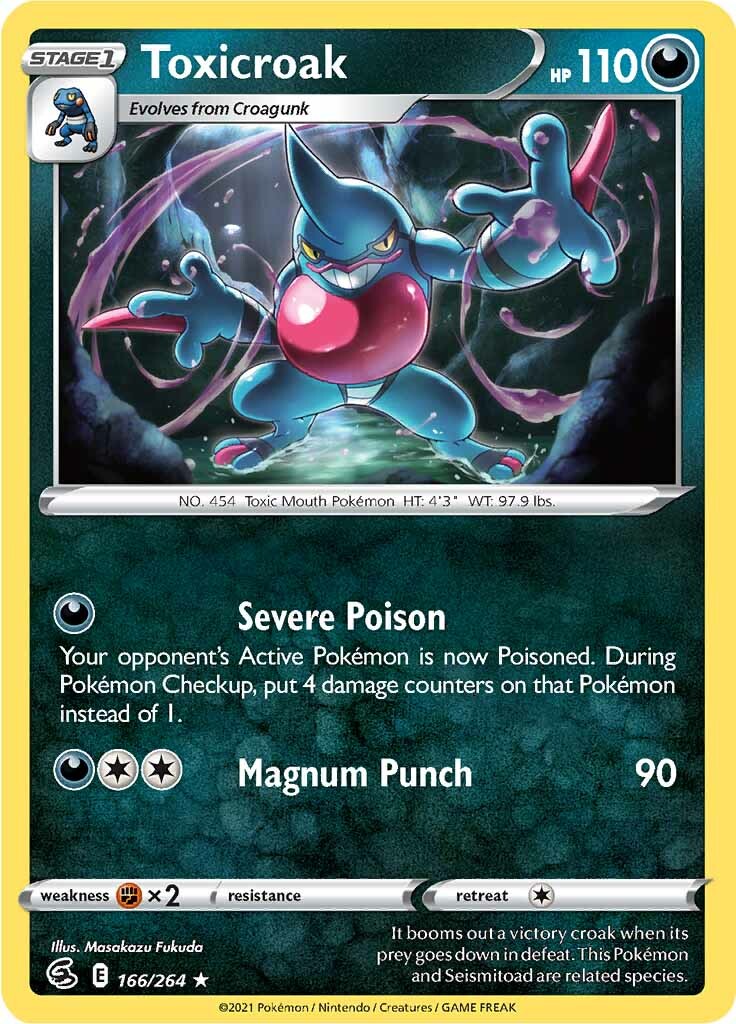 Toxicroak (166/264) [Sword & Shield: Fusion Strike] | Infinity Cards & Collectibles