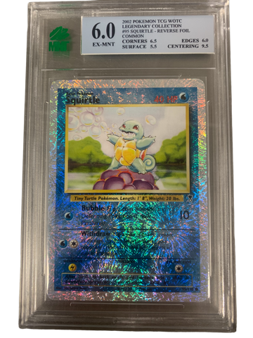 Gem Mint 6.0 MNT Graded - Squirtle - 95/110 - Legendary Collection Rev Holo