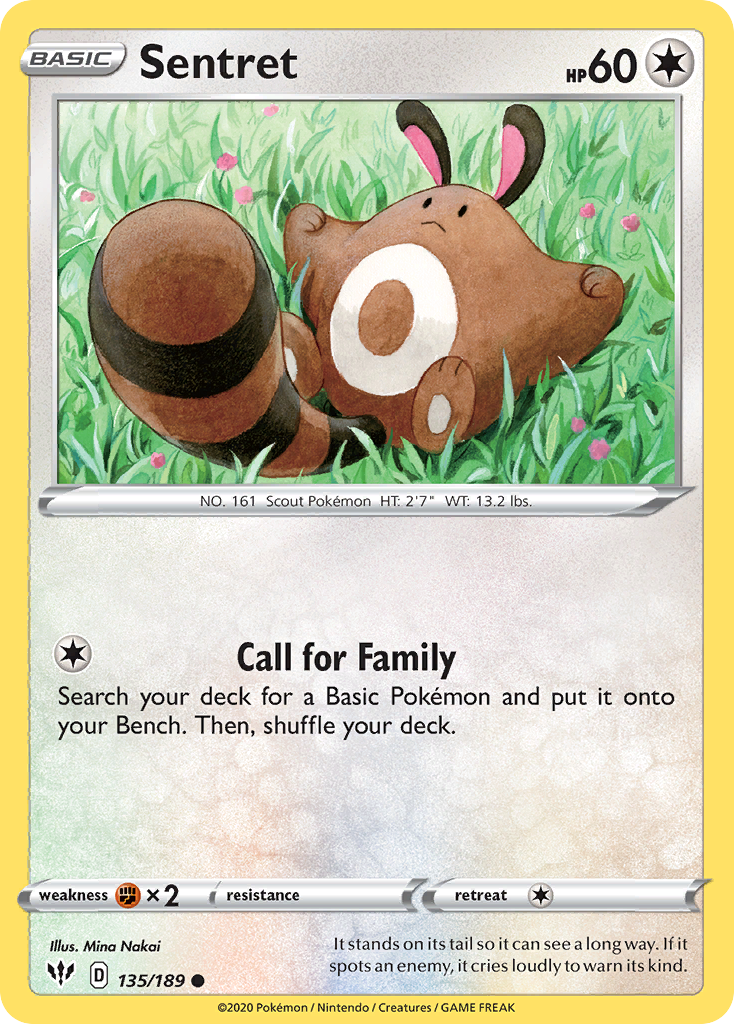 Sentret (135/189) [Sword & Shield: Darkness Ablaze] | Infinity Cards & Collectibles