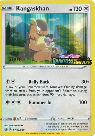 Kangaskhan (SWSH038) (Staff Prerelease Promo) [Sword & Shield: Black Star Promos] | Infinity Cards & Collectibles