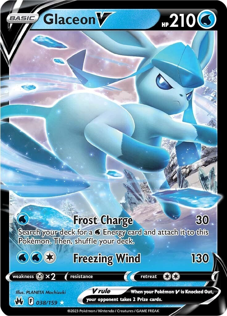 Glaceon V (038/159) [Sword & Shield: Crown Zenith] | Infinity Cards & Collectibles