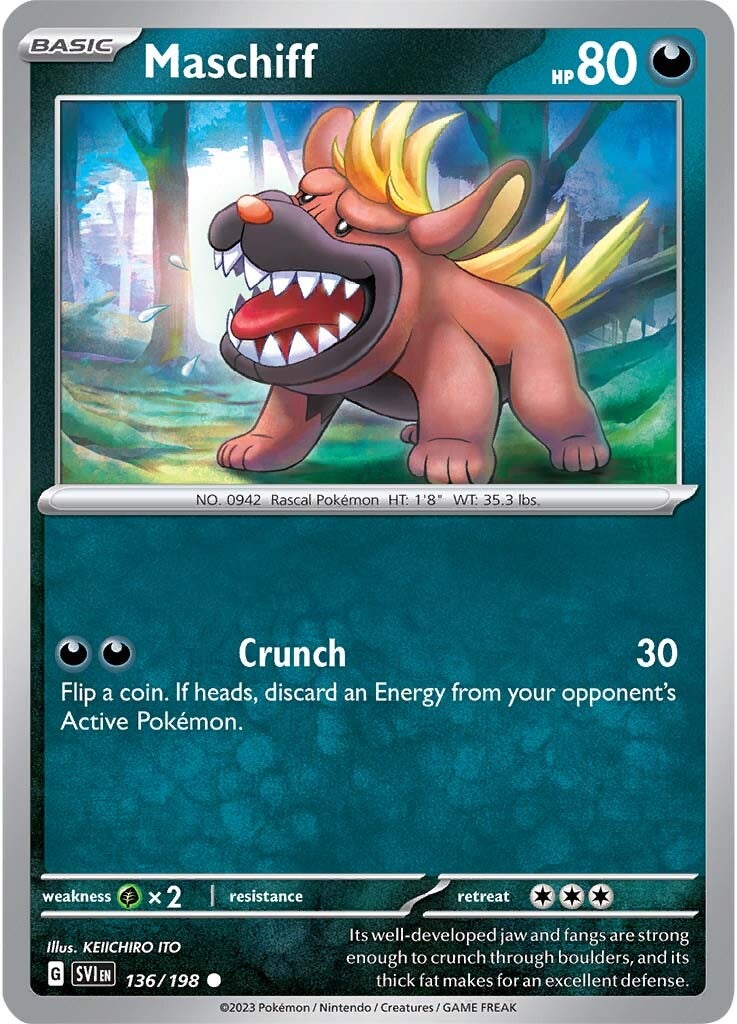 Maschiff (136/198) [Scarlet & Violet: Base Set] | Infinity Cards & Collectibles