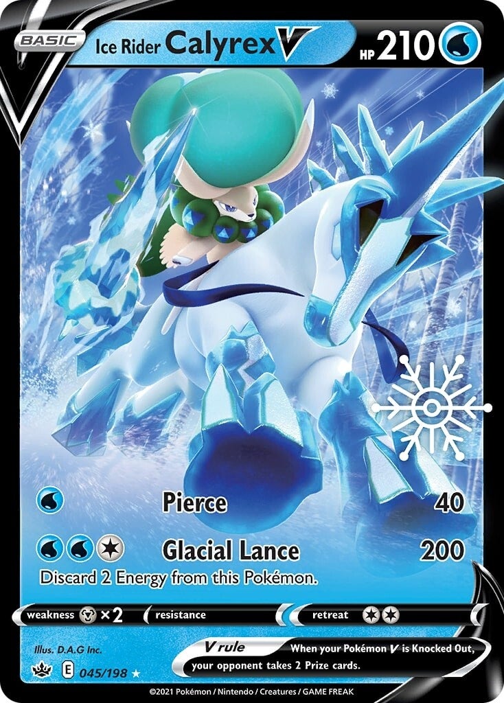 Ice Rider Calyrex V (045/198) (Holiday Calendar) [Sword & Shield: Chilling Reign] | Infinity Cards & Collectibles