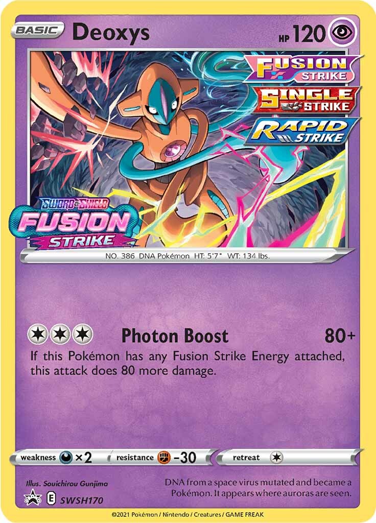 Deoxys (SWSH170) (Prerelease Promo) [Sword & Shield: Black Star Promos] | Infinity Cards & Collectibles